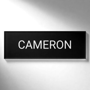 ブラックアクリルネームタグ プロフェッショナルバッジ 磁石タイプ 名札