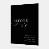 ブラックアクリルリハーサルディナーウェルカムサイン アクリルサイン (傾斜)