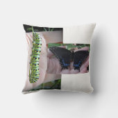 ブラックアゲハチョウキャタピラー/バタフライ クッション (裏面)