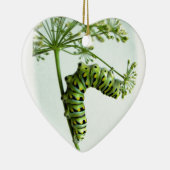 ブラックアゲハチョウキャタピラ食べーズパセリ セラミックオーナメント (右)