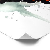 ブラックアゲハチョウバタフライアートプリントポスター ポスター (角)