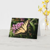 ブラックアゲハチョウバタフライカード カード (黄色い花)