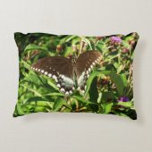 ブラックアゲハチョウバタフライ自然撮影 アクセントクッション (裏面)
