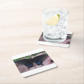 ブラックアゲハチョウバタフライ#1 スクエアペーパーコースター (インサイチュ)