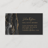 ブラックアゲートゲード金ゴールドグリッター実在エテート 名刺 (正面)