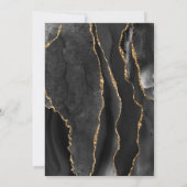 ブラックアゲート金ゴールドグリッターファーストホーリーコミュニオン 招待状 (裏面)