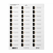 ブラックアゲート金ゴールドファーストコミュニオン差出人住所 ラベル (フルシート)