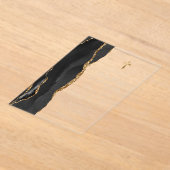 ブラックアゲート金ゴールド文字ファーストホーリーコミュニオン アクリル招待状 (レイダウン)