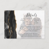 ブラックアゲート フェイード フォトオーバーレイ ウェディング ディテール エンクロージャーカード (正面)