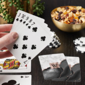 ブラックアゲート ローズゴールド ホワイト大理石 モノグラム トランプ (インサイチュ)