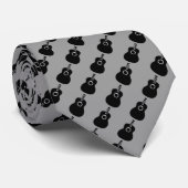 ブラックアコースティックギターのパターン ネクタイ (ロール)