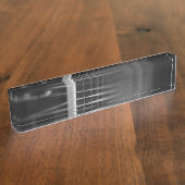 ブラックアコースティックギター写真 デスクネームプレート (側面)