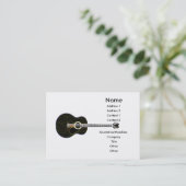 ブラックアコースティックギター 名刺 (スタンド正面)