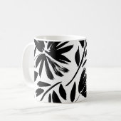 ブラックアスター:ヴィンテージ菊 コーヒーマグカップ (正面左)