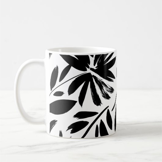 ブラックアスター:ヴィンテージ菊 コーヒーマグカップ (左)