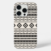 ブラックアステカオンクリーム混合モチーフ柄 Case-Mate iPhoneケース (裏面)