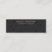 ブラックアストロロジスタスタッドイヤリングディスプレイカード スキニー名刺 (正面)