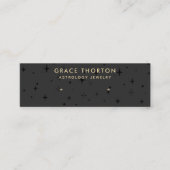 ブラックアストロロジスタスタッドイヤリングディスプレイカード スキニー名刺 (正面)