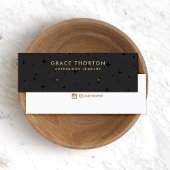 ブラックアストロロジスタスタッドイヤリングディスプレイカード スキニー名刺