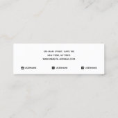 ブラックアストロロジスタスタッドイヤリングディスプレイカード スキニー名刺 (裏面)