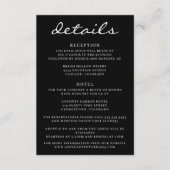 ブラックアスペンツリーのウェディング エンクロージャーカード (正面)