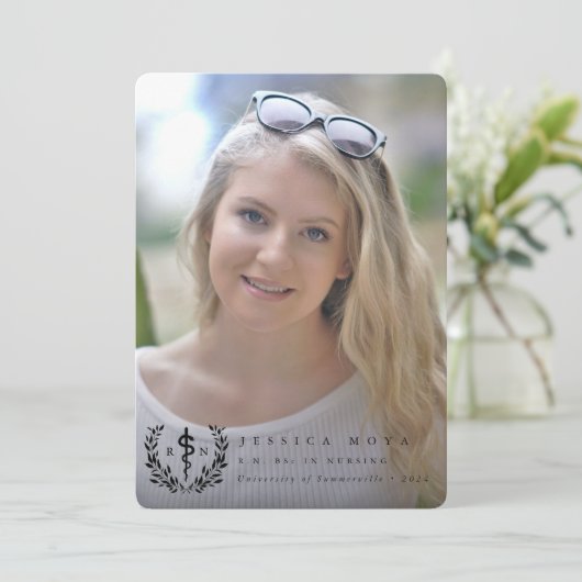 ブラックアスレピウスRN登録ナース卒業 案内状 (スタンド正面)