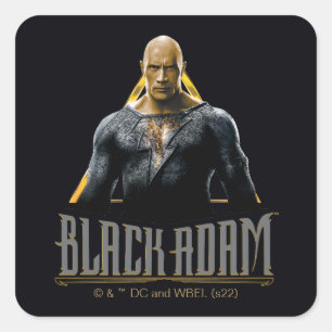 ブラックアダムキャラクターと名前グラフィック スクエアシール
