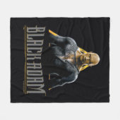 ブラックアダムキャラクターと名前グラフィック フリースブランケット (正面(横))