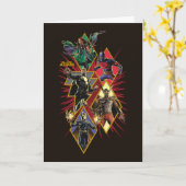 ブラックアダムキャラクターダイヤモンドバーストグラフィック カード (黄色い花)