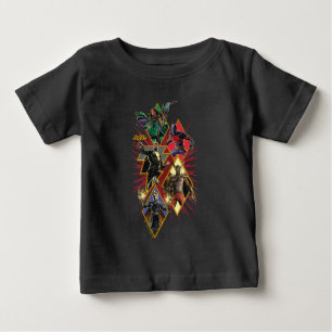 ブラックアダムキャラクターダイヤモンドバーストグラフィック ベビーTシャツ