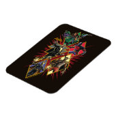 ブラックアダムキャラクターダイヤモンドバーストグラフィック マグネット (左側)