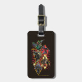 ブラックアダムキャラクターダイヤモンドバーストグラフィック ラゲッジタグ (正面縦)