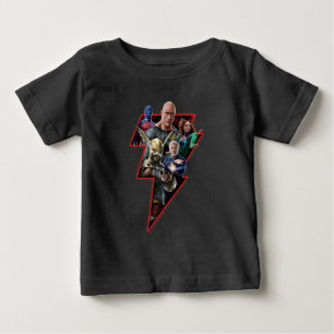 ブラックアダムグループ稲妻グラフィック ベビーTシャツ