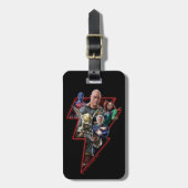 ブラックアダムグループ稲妻グラフィック ラゲッジタグ (正面縦)