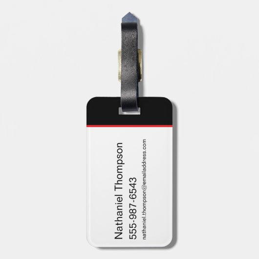 ブラックアダムグループ稲妻グラフィック ラゲッジタグ (裏面縦)