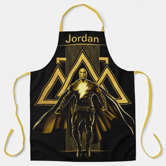 ブラックアダム三角柱グラフィック エプロン (正面)