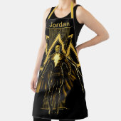 ブラックアダム三角柱グラフィック エプロン (インサイチュ)