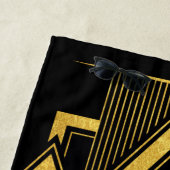 ブラックアダム三角柱グラフィック ビーチタオル (インサイチュ)