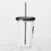 ブラックアダム動揺して稲妻ボルトグラフィック アクリルタンブラー (右)