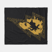 ブラックアダム動揺して稲妻ボルトグラフィック フリースブランケット (正面(横))