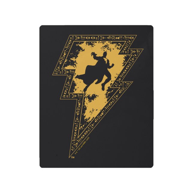 ブラックアダム動揺して稲妻ボルトグラフィック メタルプリント (正面)