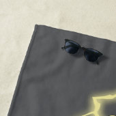 ブラックアダム稲妻シルエットグラフィック ビーチタオル (インサイチュ)