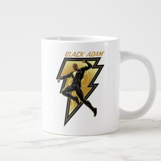 ブラックアダム稲妻ボルトキャラクターイラストレーション ジャンボコーヒーマグカップ (右)