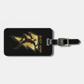 ブラックアダム稲妻ボルトキャラクターイラストレーション ラゲッジタグ (正面横)