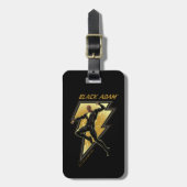 ブラックアダム稲妻ボルトキャラクターイラストレーション ラゲッジタグ (正面縦)