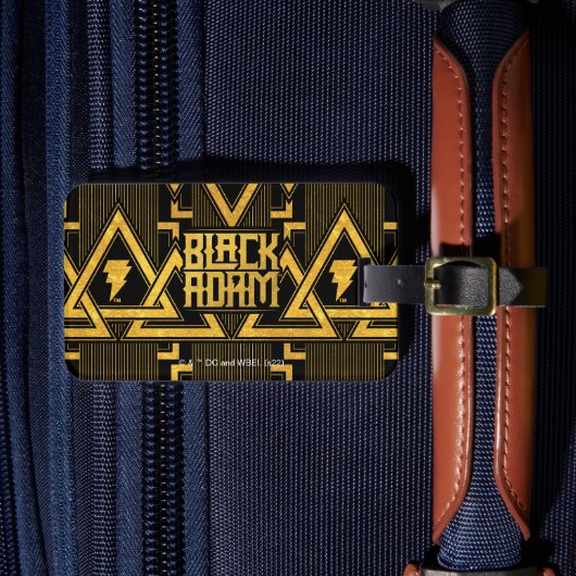 ブラックアダム稲妻ボルト三角形パターン ラゲッジタグ (正面インサイチュ4)