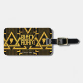 ブラックアダム稲妻ボルト三角形パターン ラゲッジタグ (正面横)