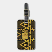 ブラックアダム稲妻ボルト三角形パターン ラゲッジタグ (正面縦)