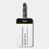 ブラックアダム稲妻ボルト三角形パターン ラゲッジタグ (裏面縦)