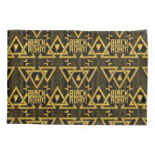 ブラックアダム稲妻ボルト三角形パターン 枕カバー (裏面)